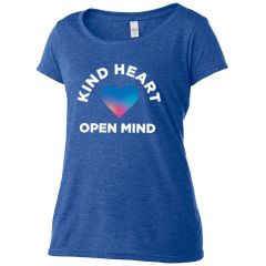 188金宝搏官网版下载最新自闭症说善良的心开放的思想女士t恤的正面