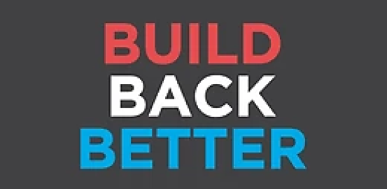 “建立更好”的单词以红色，白色和蓝色（信用：Shutterock）
