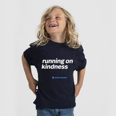 188金宝搏官网版下载最新自闭症讲话在善良青年T恤上跑步